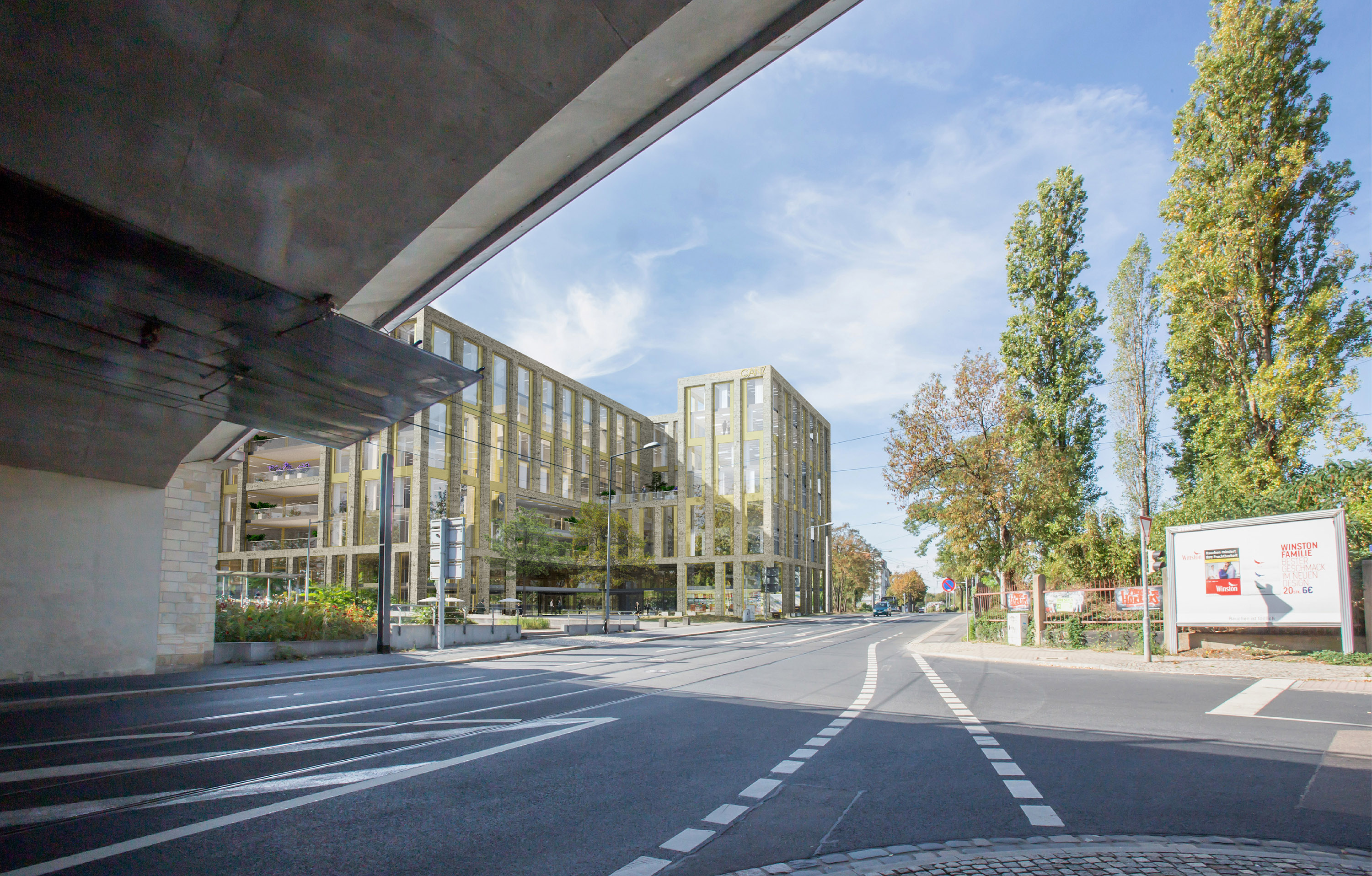 Blick aus der Freiberger Straße